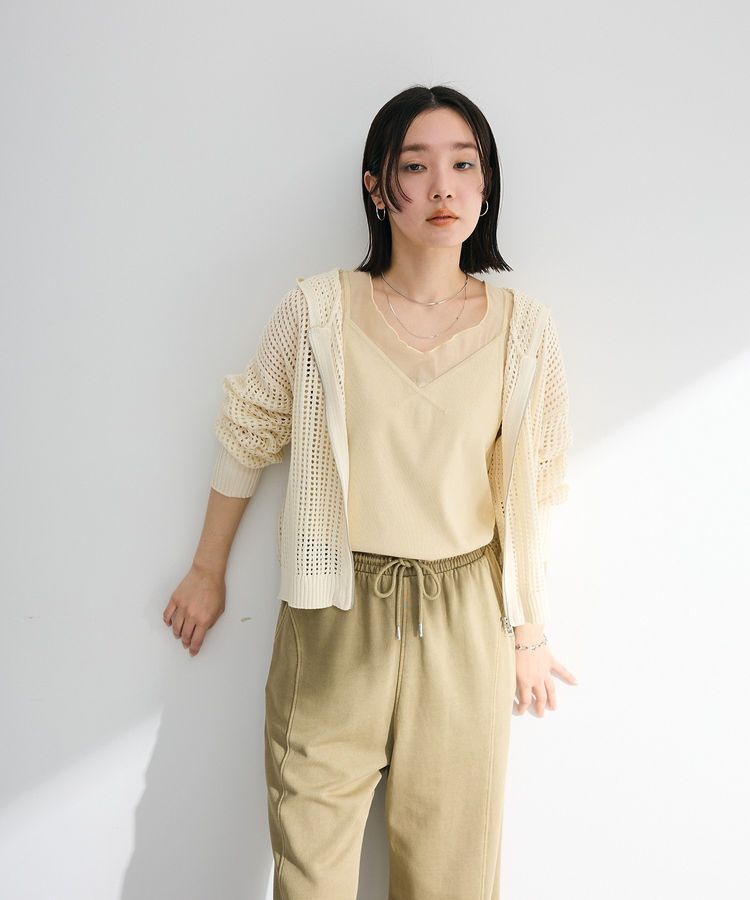 Green Parks「・SUGAR SPOON シアー切替タンクトップ」|インナー|