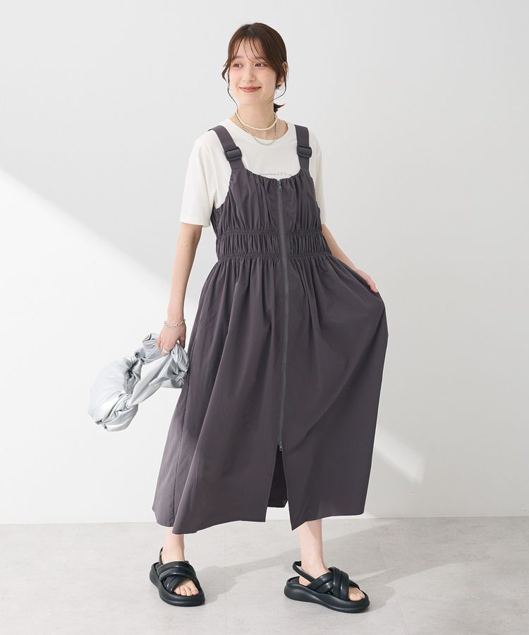 Green Parks「・SUGAR SPOON シャーリングジャンスカ」|ジャンパースカート|