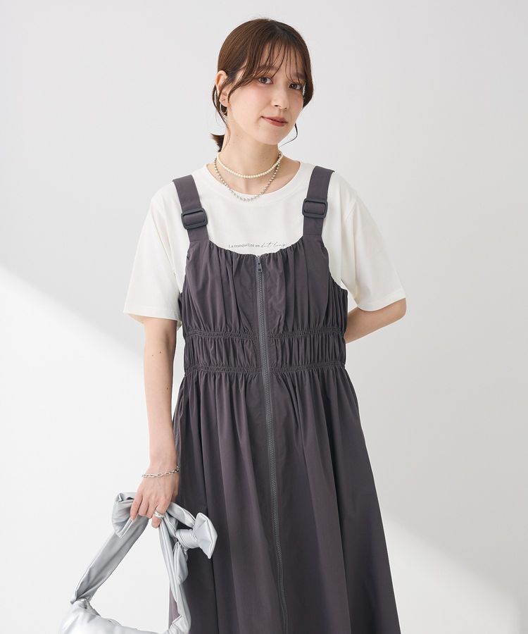 Green Parks「・SUGAR SPOON シャーリングジャンスカ」|ジャンパースカート|