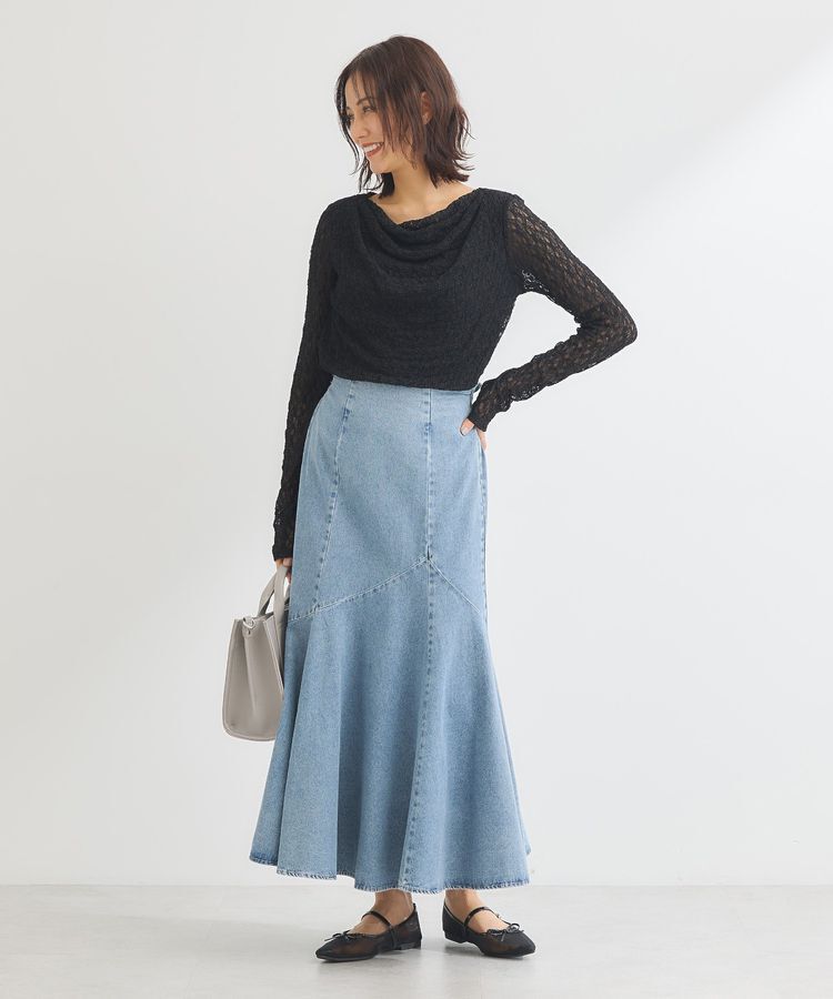 Green Parks「・SUGAR SPOON ドレープレースプルオーバー」|Tシャツ・カットソー|