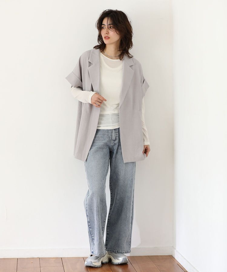 Green Parks「・ELENCARE DUE Wウエストデニムパンツ」|デニム|