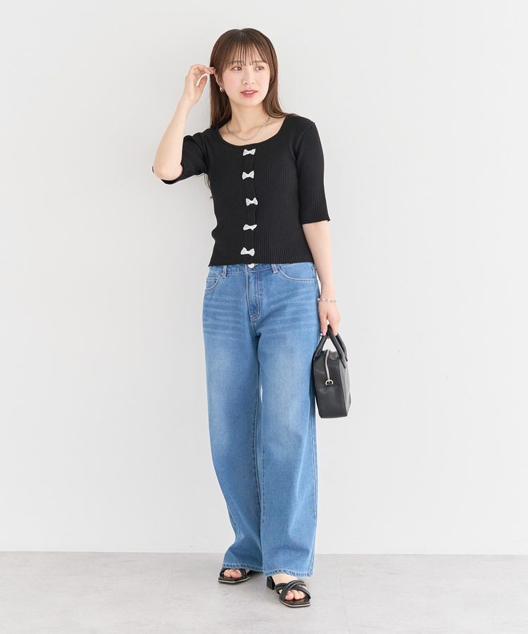 Green Parks「・ELENCARE DUE Wウエストデニムパンツ」|デニム|