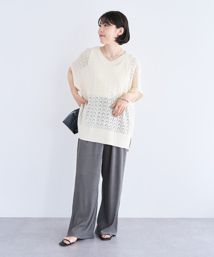 Green Parks「透かし編みニットチュニック」|チュニック|