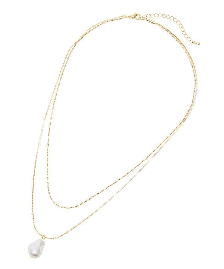 Green Parks「・HALF TIME パール付2連ネックレス」|ネックレス|