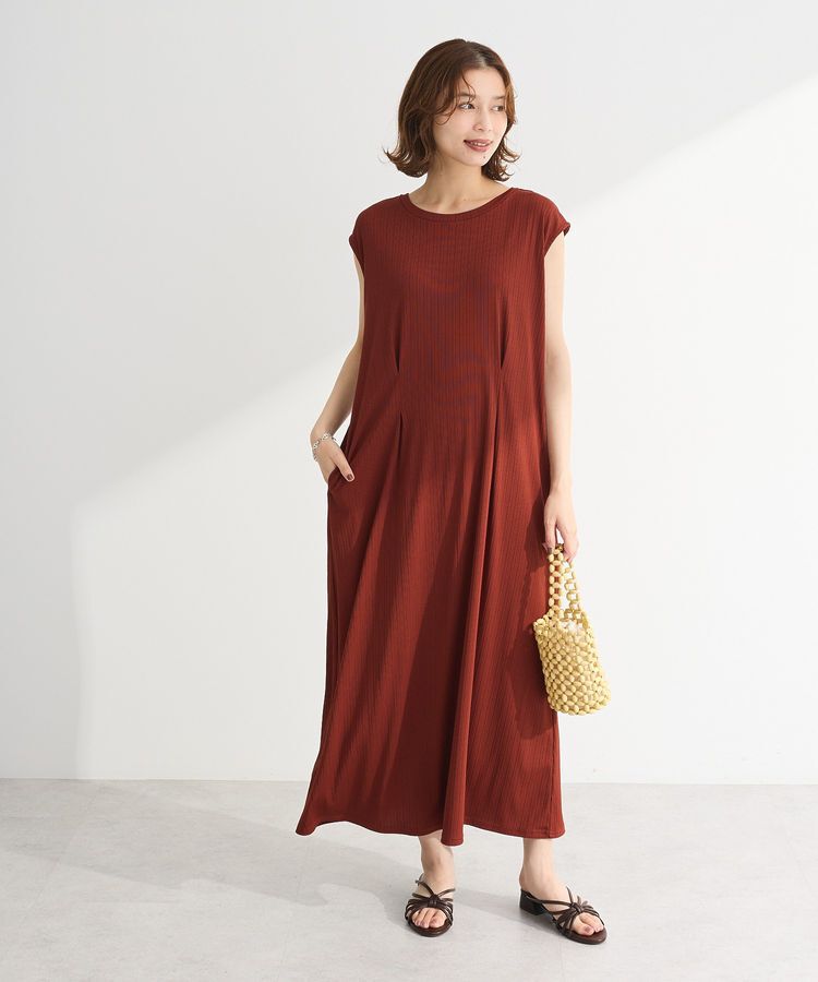 Green Parks「前後2WAYウエストタックワンピース」|ワンピース|Red