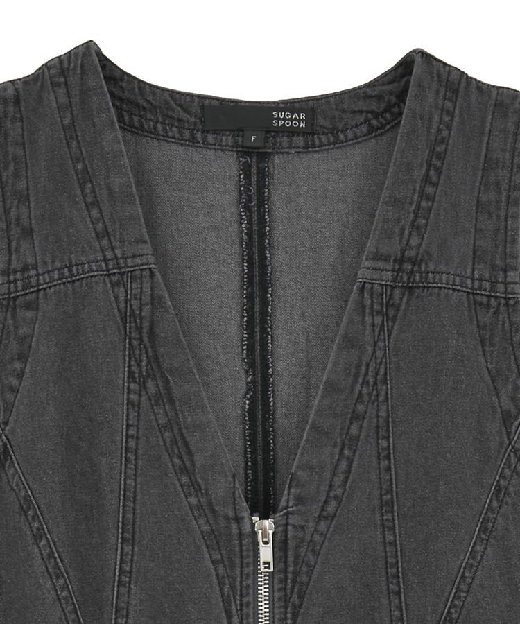 Green Parks「・SUGAR SPOON W-ZIPデニムロングワンピ」|ワンピース|