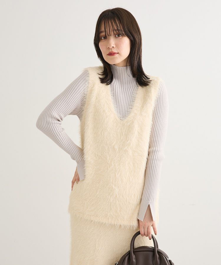 Green Parks「・Petit Fleur ボトルネックリブニット」|ニット・セーター|