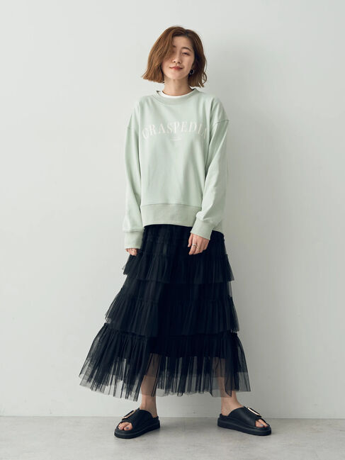 YECCA VECCA「【DOLL UP OOPS】チュールティアードスカート」|フレア|
