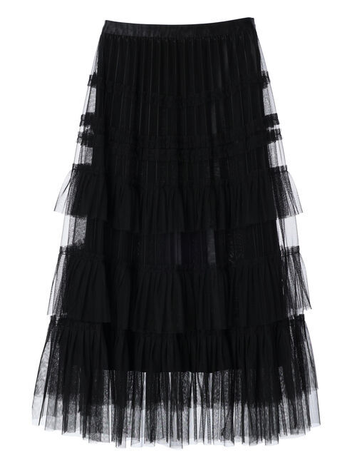 YECCA VECCA「【DOLL UP OOPS】チュールティアードスカート」|フレア|