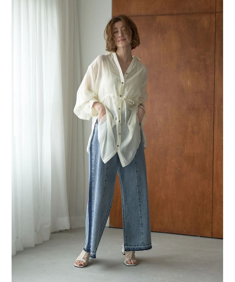 YECCA VECCA「シアー2way袖バルーンチュニック」|チュニック|