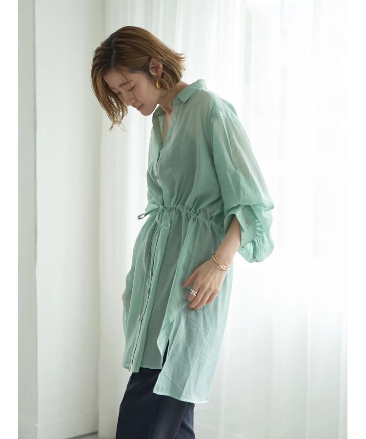 YECCA VECCA「シアー2way袖バルーンチュニック」|チュニック|