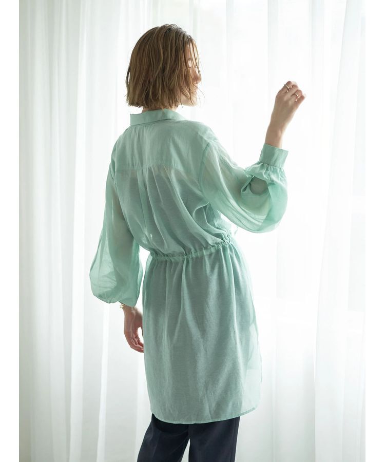YECCA VECCA「シアー2way袖バルーンチュニック」|チュニック|