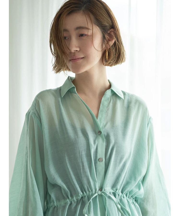 YECCA VECCA「シアー2way袖バルーンチュニック」|チュニック|