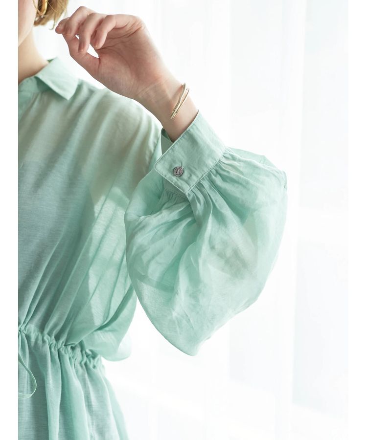 YECCA VECCA「シアー2way袖バルーンチュニック」|チュニック|