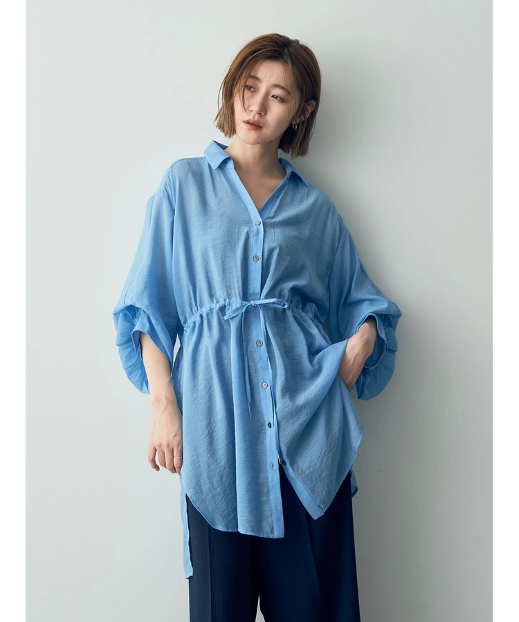 YECCA VECCA「シアー2way袖バルーンチュニック」|チュニック|