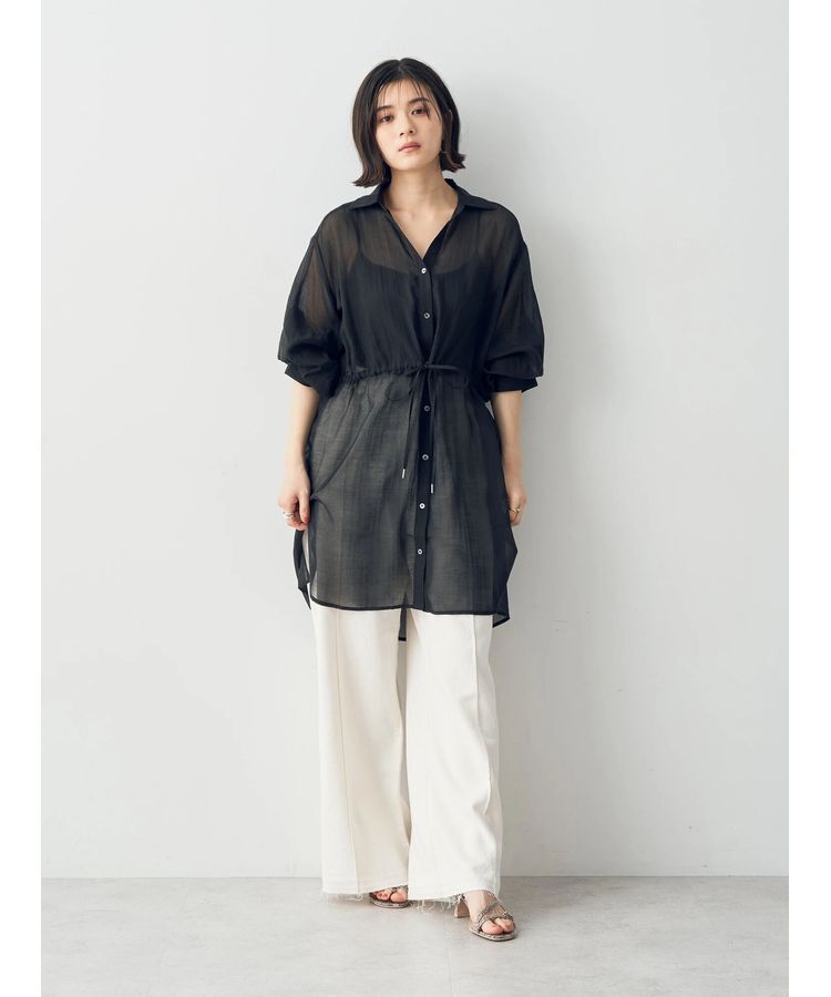 YECCA VECCA「シアー2way袖バルーンチュニック」|チュニック|