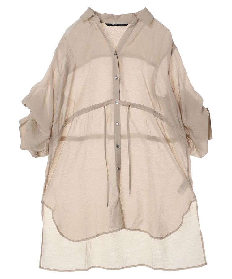 YECCA VECCA「シアー2way袖バルーンチュニック」|チュニック|