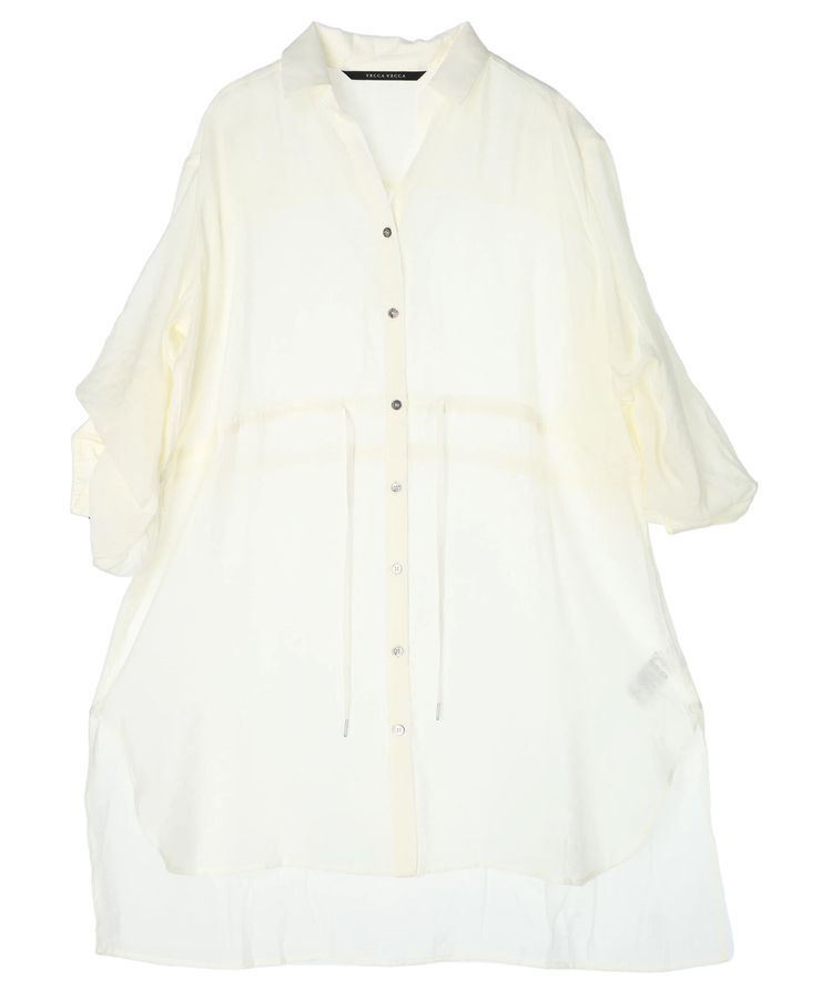 YECCA VECCA「シアー2way袖バルーンチュニック」|チュニック|