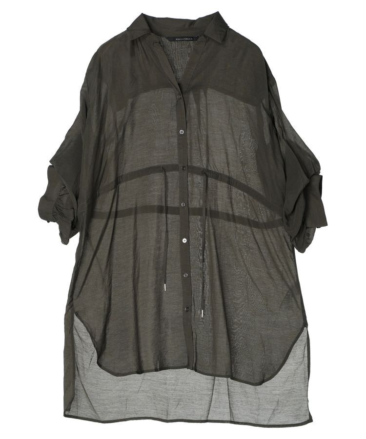 YECCA VECCA「シアー2way袖バルーンチュニック」|チュニック|