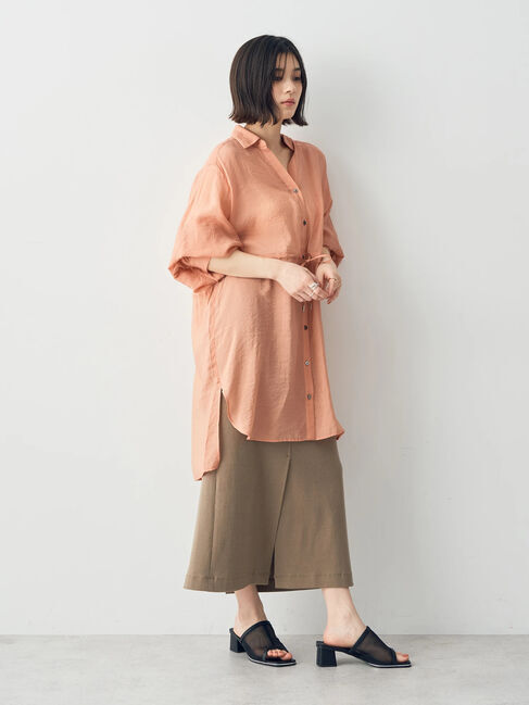 YECCA VECCA「シアー2way袖バルーンチュニック」|チュニック|