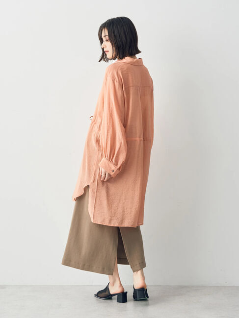 YECCA VECCA「シアー2way袖バルーンチュニック」|チュニック|