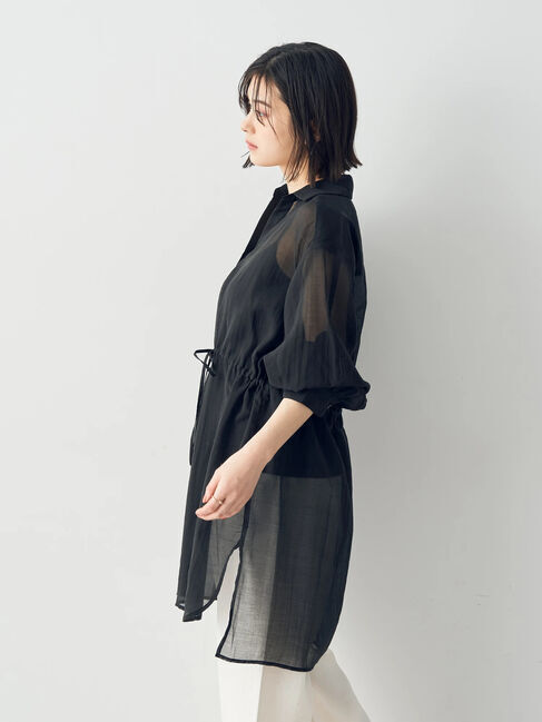 YECCA VECCA「シアー2way袖バルーンチュニック」|チュニック|