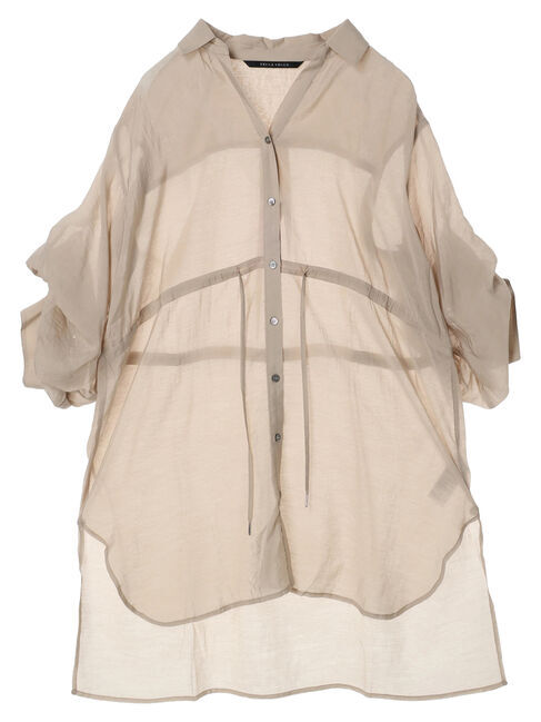 YECCA VECCA「シアー2way袖バルーンチュニック」|チュニック|