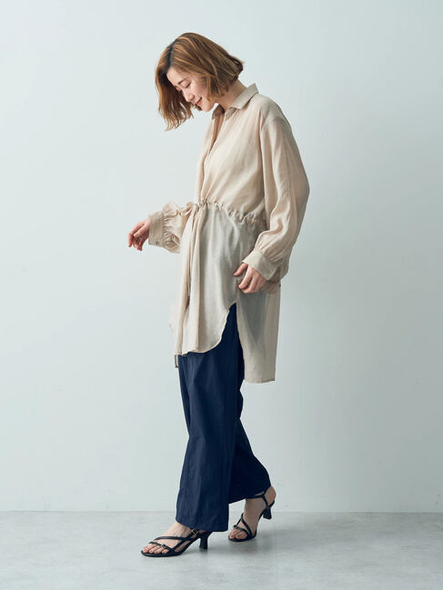 YECCA VECCA「シアー2way袖バルーンチュニック」|チュニック|