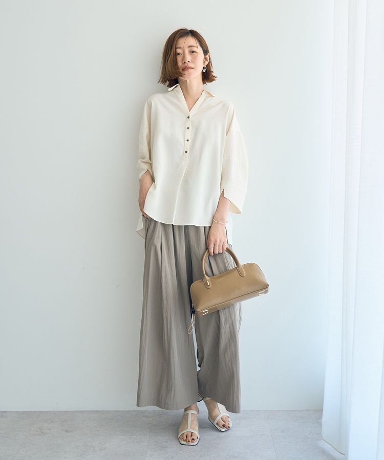 YECCA VECCA「【story.】レザーワイドバッグ」|ハンドバッグ|