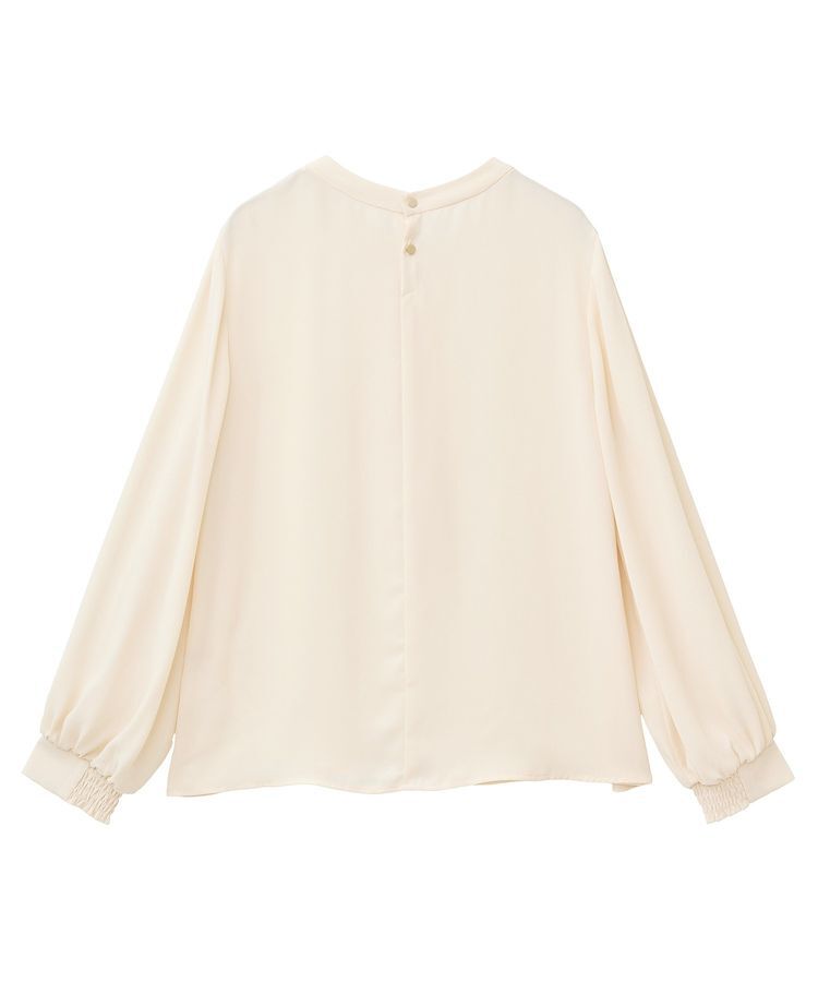 YECCA VECCA「パールブローチ付きボウタイブラウス」|シャツ・ブラウス|