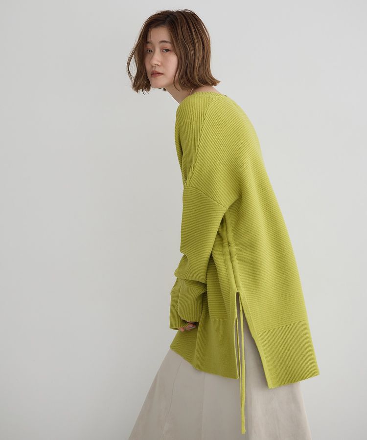 Editt by YECCA VECCA「Vネックドロストデザインニット」|ニット・セーター|