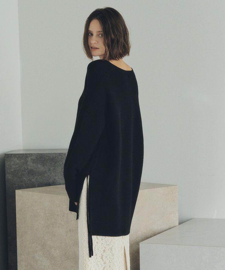 Editt by YECCA VECCA「Vネックドロストデザインニット」|ニット・セーター|