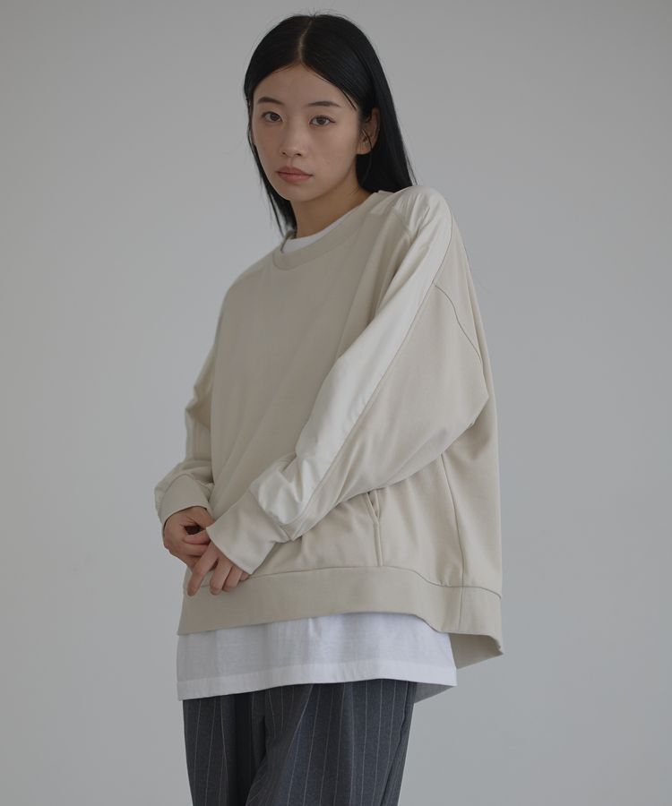 GARAGE OF GOOD CLOTHING「【日本製】異素材切り替えプルオーバー」|Tシャツ・カットソー|