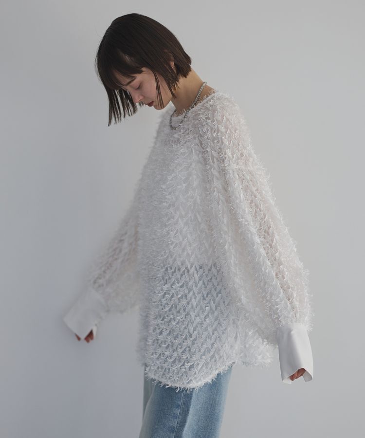 GARAGE OF GOOD CLOTHING「ロングカフスジャガードブラウス」|シャツ・ブラウス|