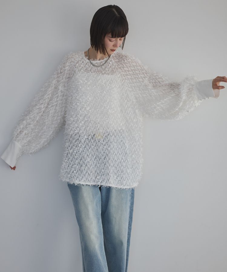 GARAGE OF GOOD CLOTHING「ロングカフスジャガードブラウス」|シャツ・ブラウス|