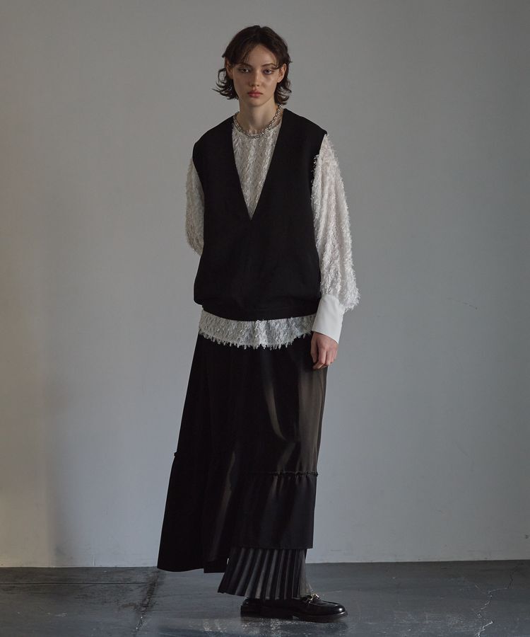 GARAGE OF GOOD CLOTHING「ロングカフスジャガードブラウス」|シャツ・ブラウス|