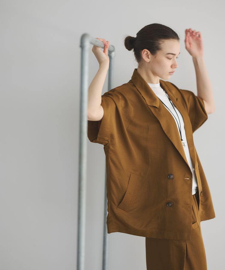 GARAGE OF GOOD CLOTHING「キュプラ混半袖ジャケット」|テーラードジャケット|