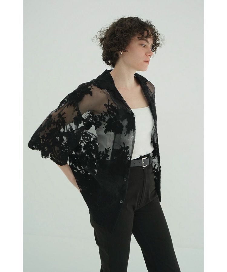 GARAGE OF GOOD CLOTHING「【CLANE】sheer frower lace shirt」|シャツ・ブラウス|