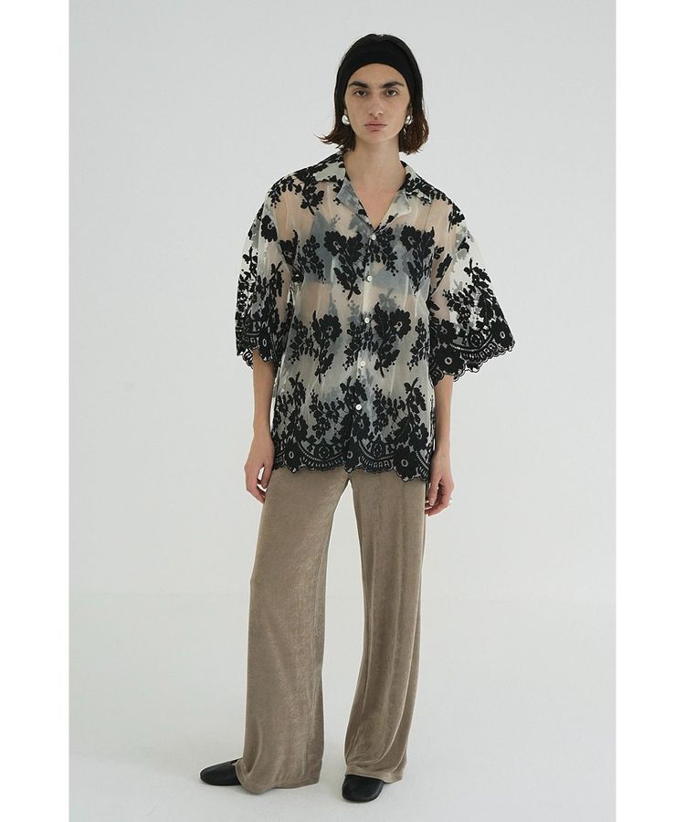 GARAGE OF GOOD CLOTHING「【CLANE】sheer frower lace shirt」|シャツ・ブラウス|