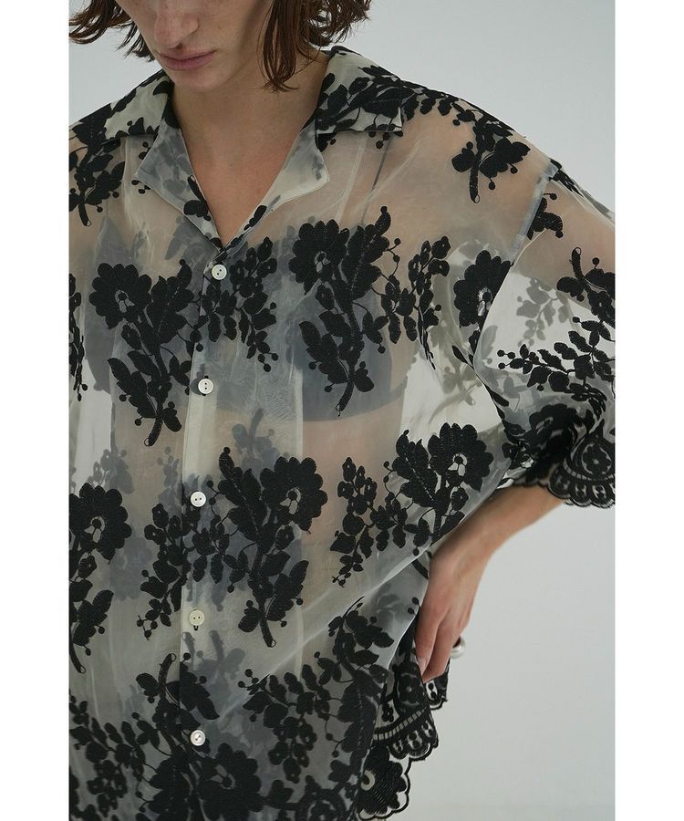 GARAGE OF GOOD CLOTHING「【CLANE】sheer frower lace shirt」|シャツ・ブラウス|