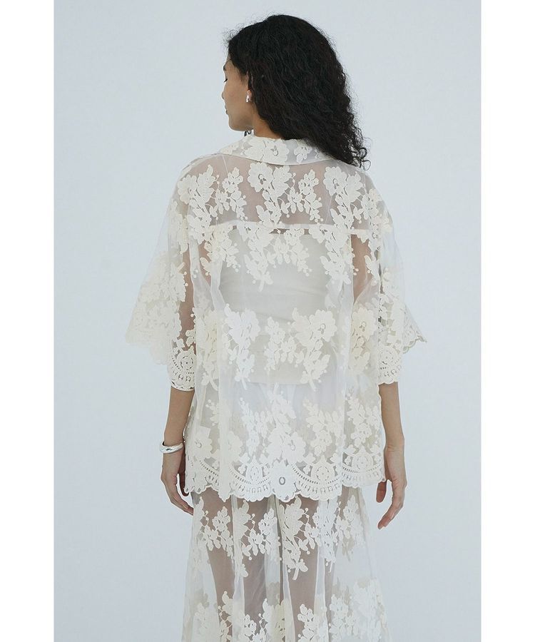 GARAGE OF GOOD CLOTHING「【CLANE】sheer frower lace shirt」|シャツ・ブラウス|