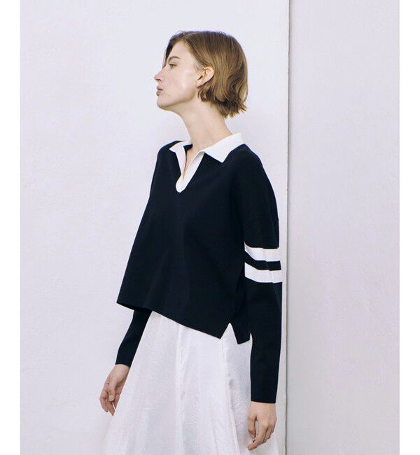 allureville「ラガーシャツプルオーバー」|ニット・セーター|