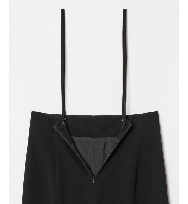 LOULOU WILLOUGHBY「【LOULOU WILLOUGHBY】ダブルクロスハイウエストサスペンダーパンツ」|オールインワン|