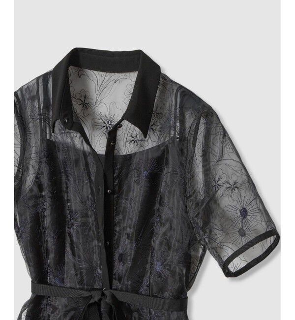 LOULOU WILLOUGHBY「【LOULOU WILLOUGHBY】オーガンジーフラワー刺繍ワンピース」|ワンピース|