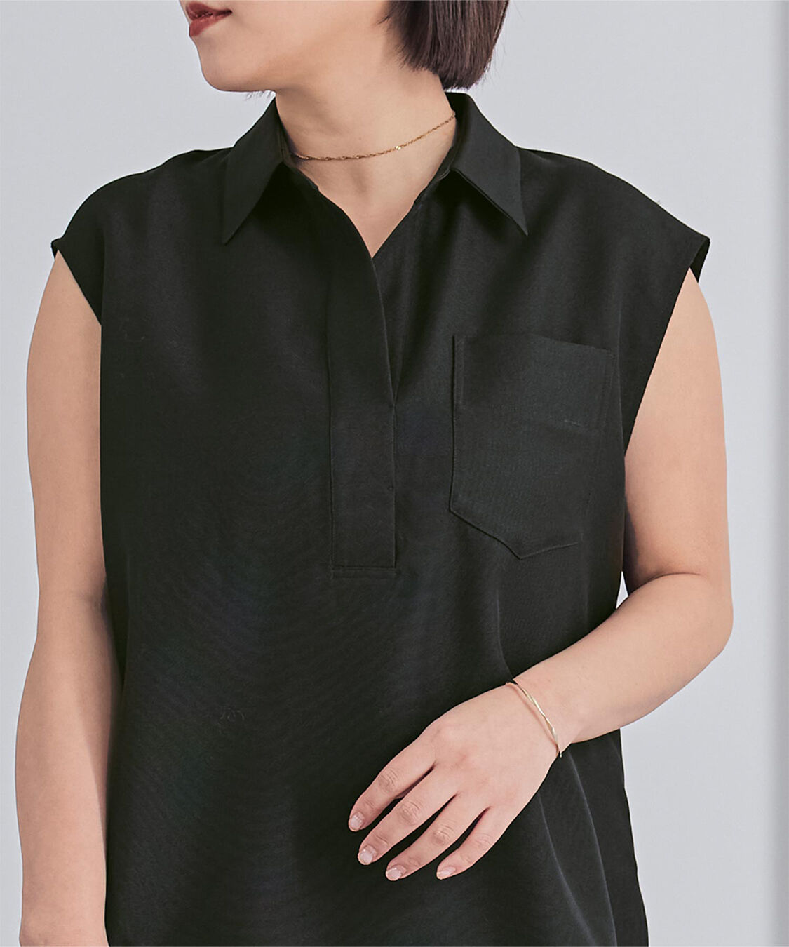 ur's「リネンライクフレンチスリーブスキッパーブラウス」|シャツ・ブラウス|