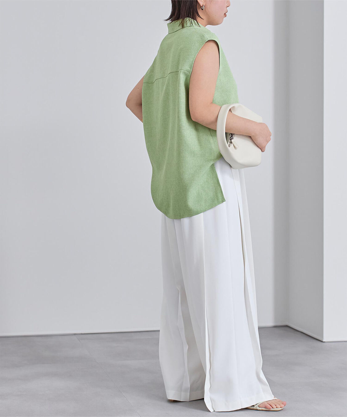 ur's「リネンライクフレンチスリーブスキッパーブラウス」|シャツ・ブラウス|