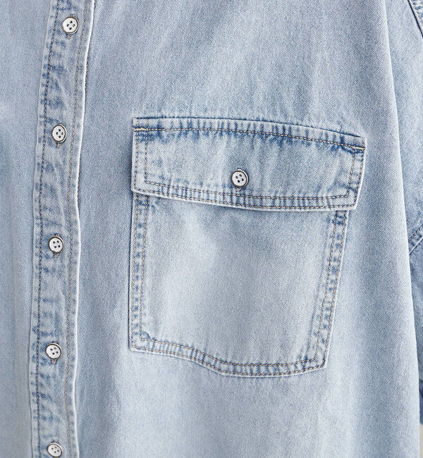  「ヴィンテージライクデニムシャツ」|シャツ・ブラウス|