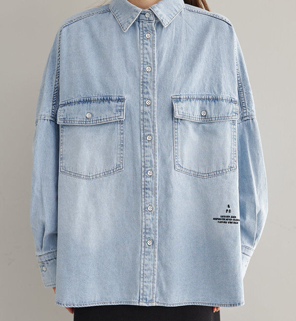  「ヴィンテージライクデニムシャツ」|シャツ・ブラウス|