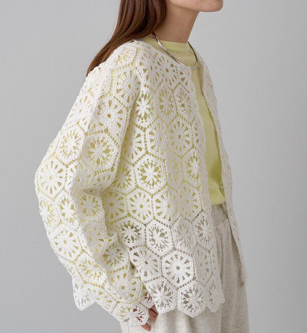  「カギ針編み風2WAYカーディガン」|カーディガン|