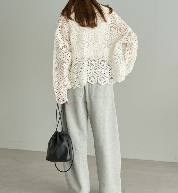  「カギ針編み風2WAYカーディガン」|カーディガン|